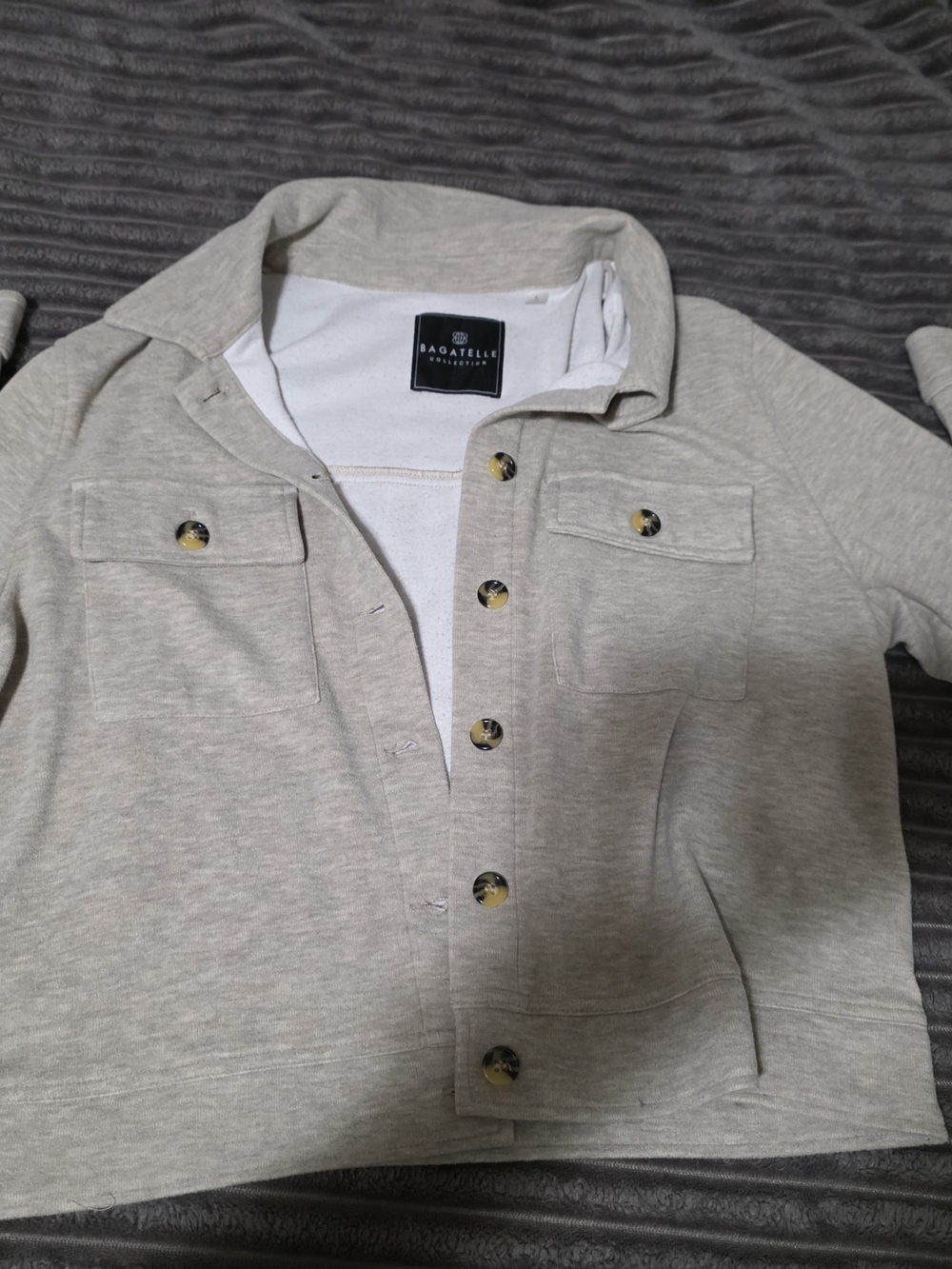bagatelle Men's Heather Light Gray Shirt Jacket